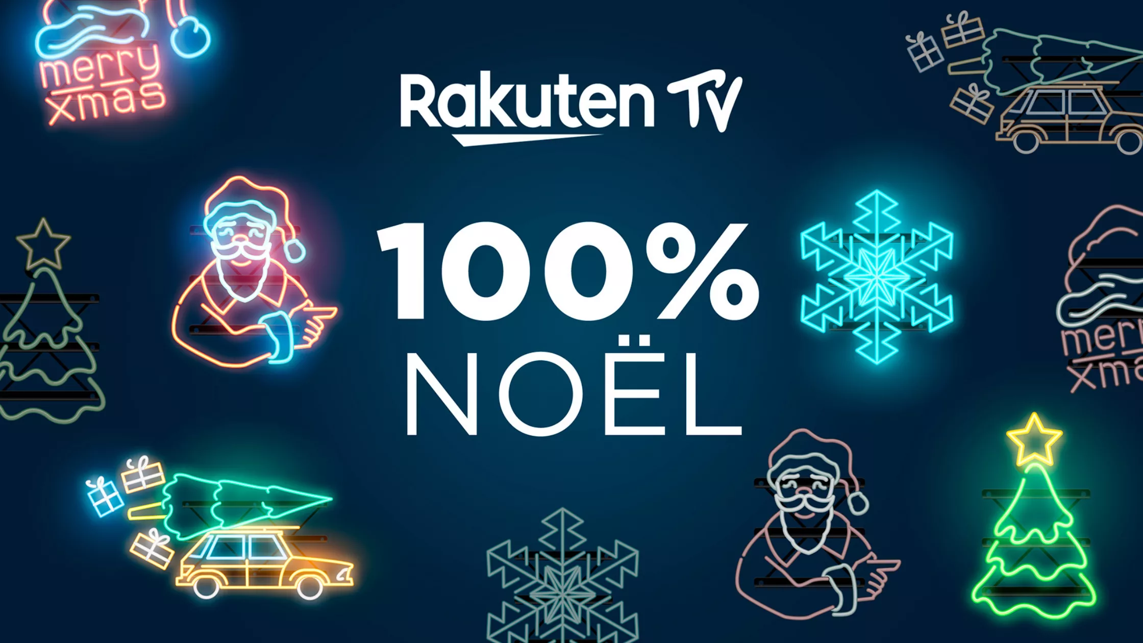 logo de la chaîne Rakuten TV 100% Noel